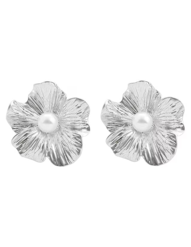 Aretes cortos de flor Unlimited By Ob perla