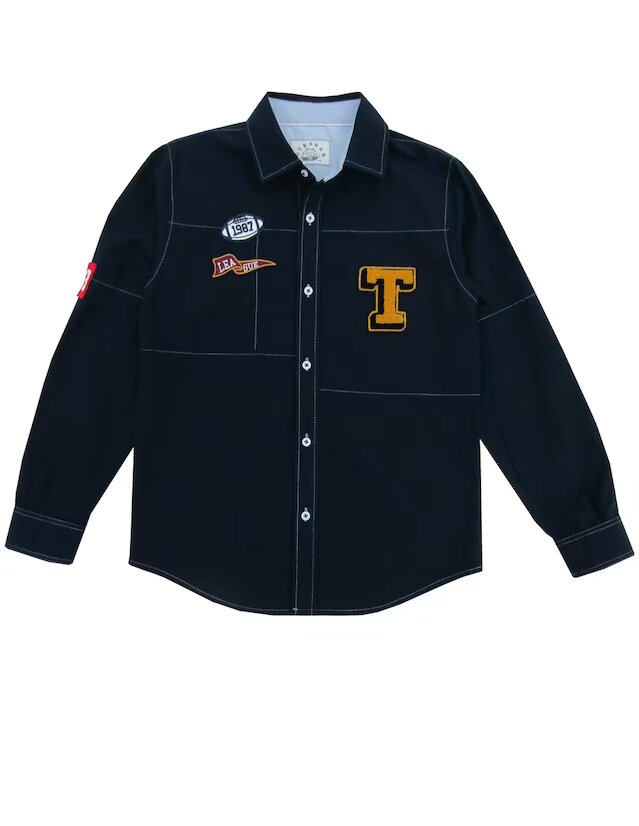 Camisa casual Ouragan de algodón manga larga para niño