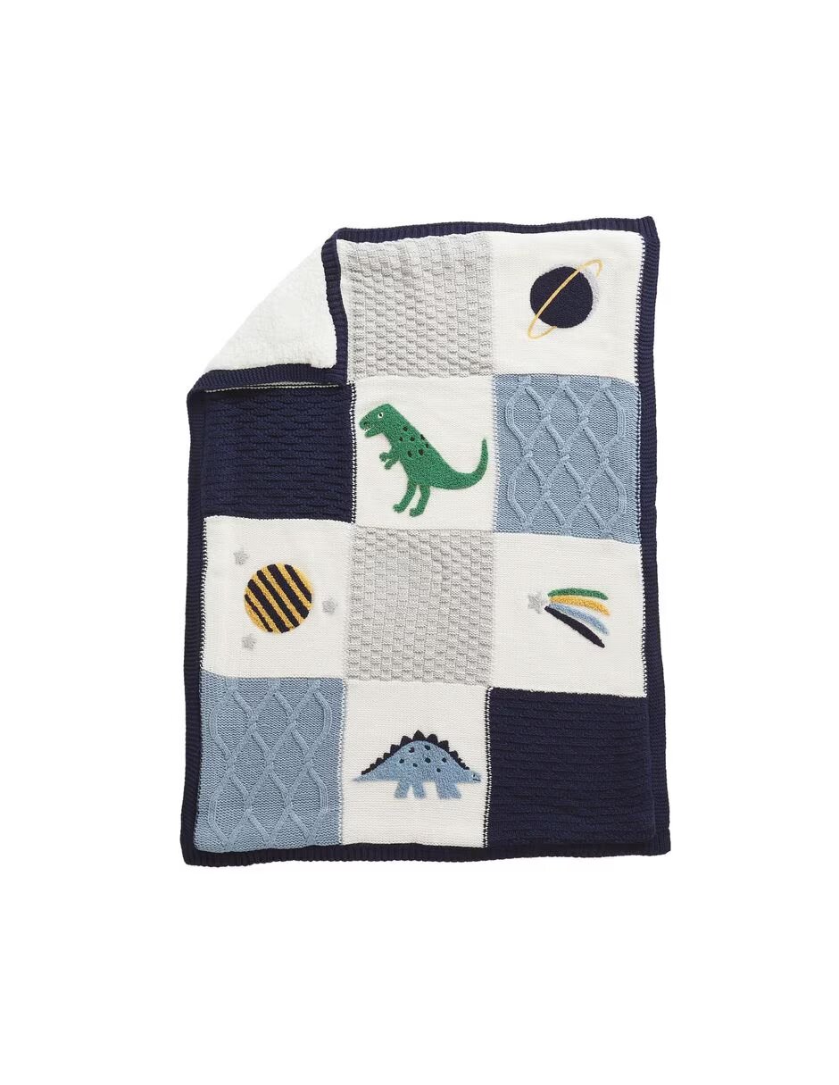 Cobija tejido plano Dino Heirloom para niño